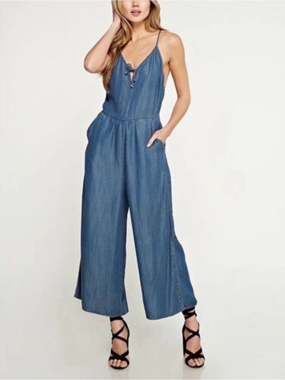 Lovestitch Denim Chambray Jumpsuit NWT - MEDIUM